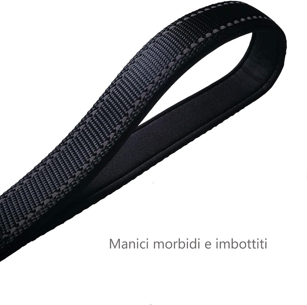 Reflektierende Hundeleine mit gepolsterter Handschlaufe 1,5m-1,8m