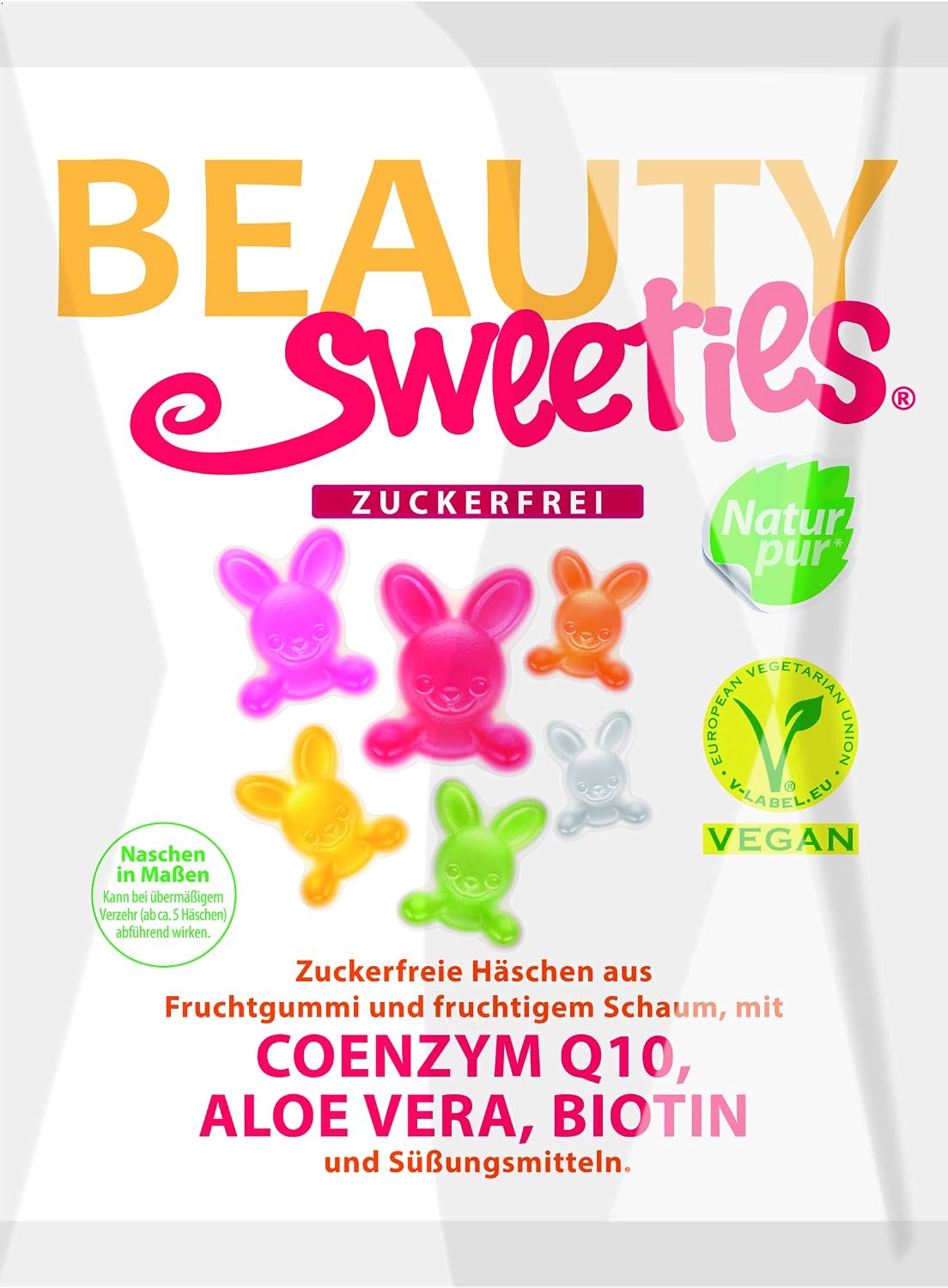 Beautysweeties Zuckerfreie Fruchtgummi Hasen vegan