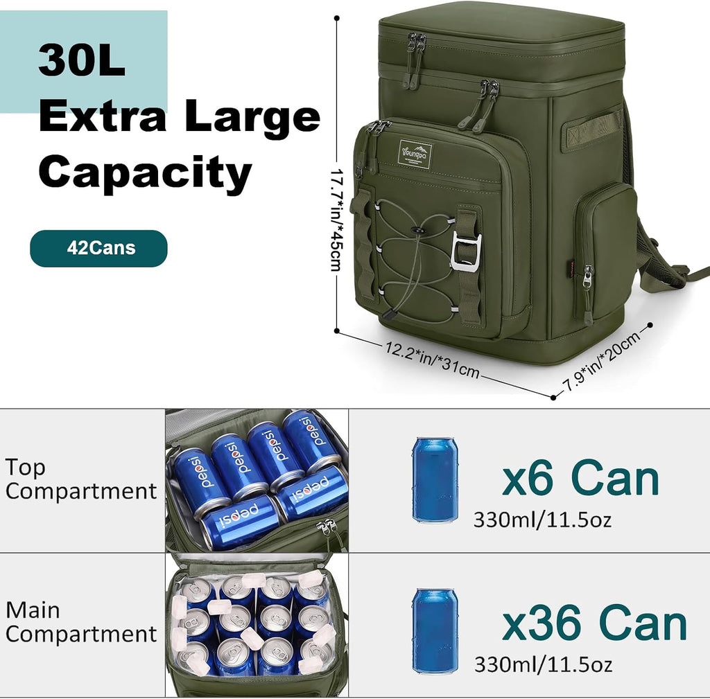 Kuehlrucksack wasserdicht Thermo-Kuehltasche Rucksack fuer Camping Picknick Str