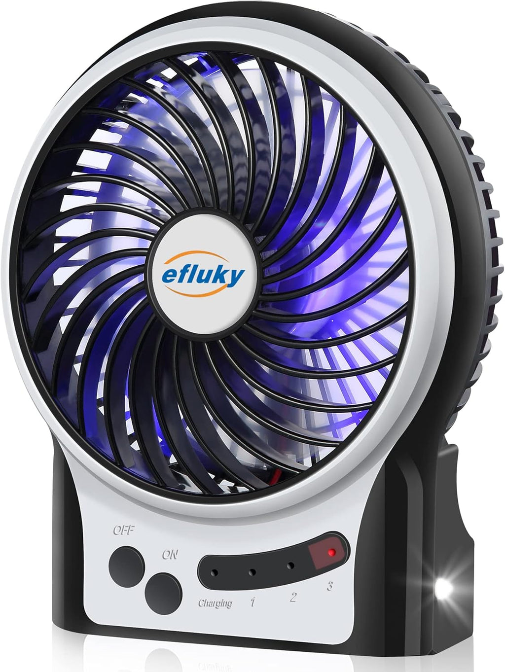 efluky faltbarer USB Handventilator wiederaufladbar tragbar Mini Ventilator