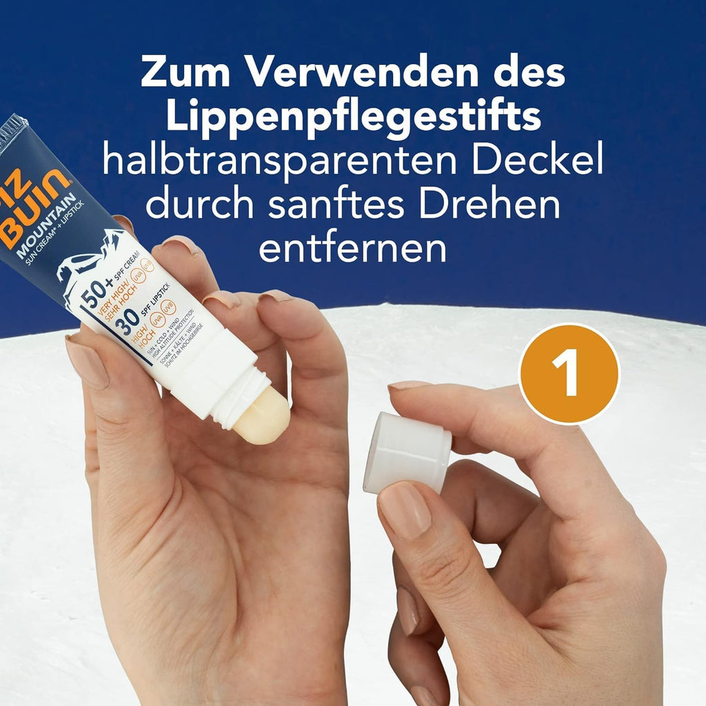 Piz Buin Mountain 2‑in‑1 Sonnencreme LSF 50+ und Lippenpflege LSF 30 22,3ml
