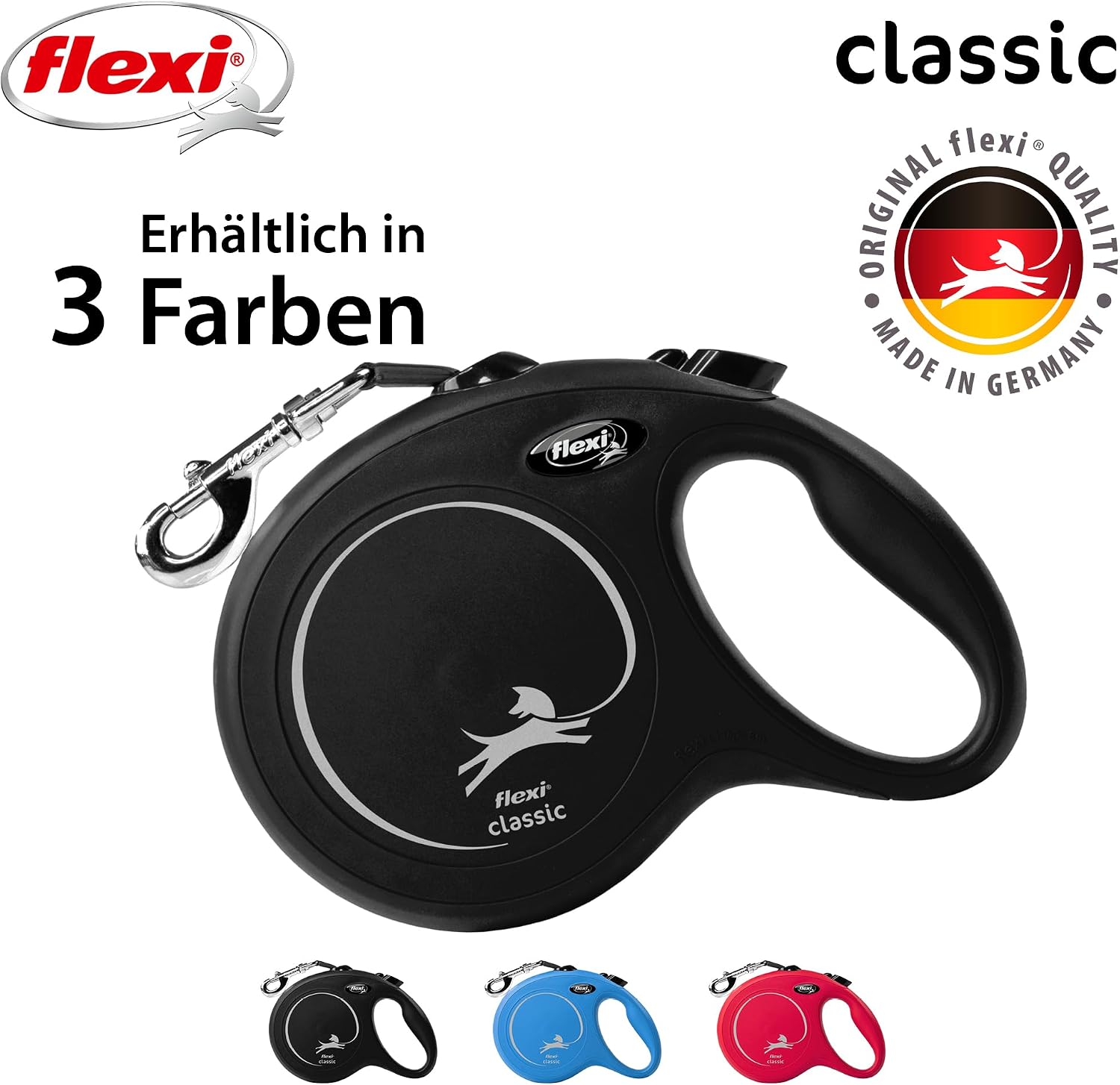 Hunde Rollleine ausziehbar mit Gurtband fuer kleine und mittlere Hunde