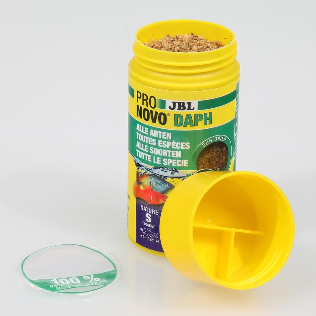 JBL PRONOVO DAPH Wasserfloehe Flockenfutter Zierfische 3-10 cm Gr. S 100 ml