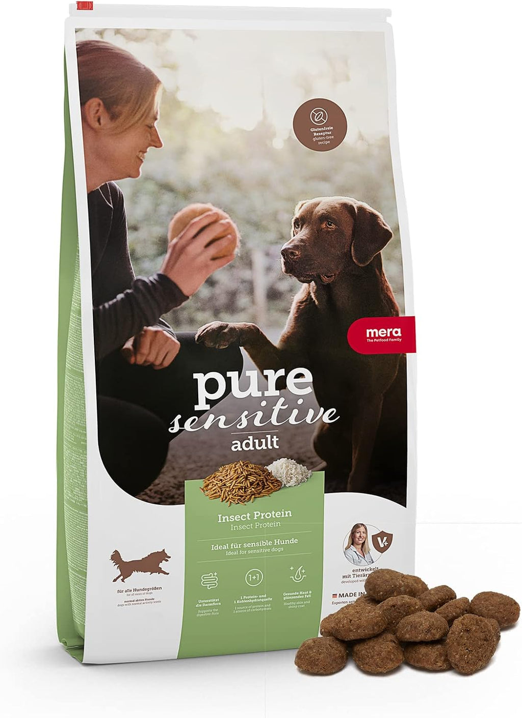 mera Pure Sensitive Insect Trockenfutter, Insektenprotein, getreidefr