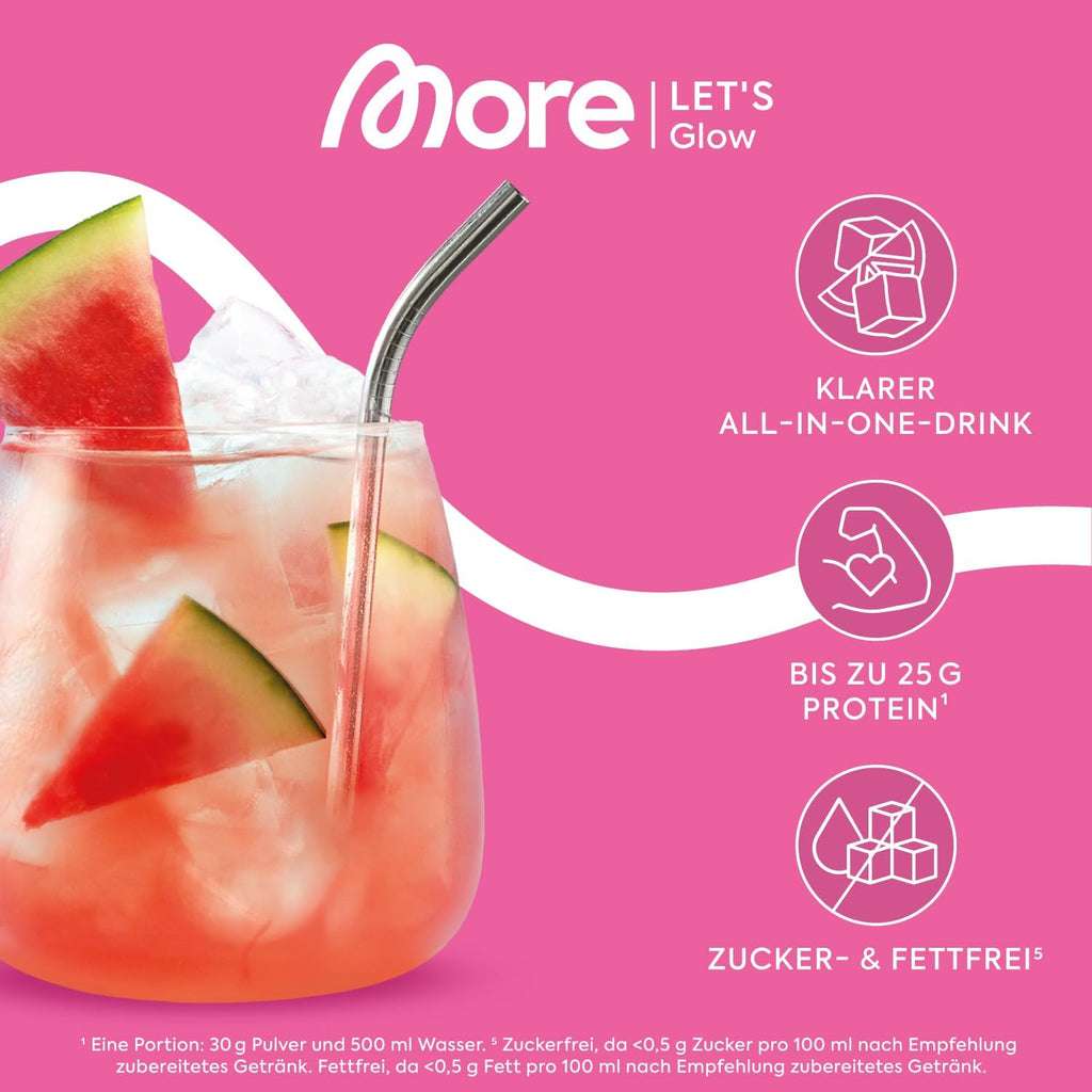 MORE Clear Glow Peptides Wassermelone unterstuetzt Muskeln Haut Gelenke Seh