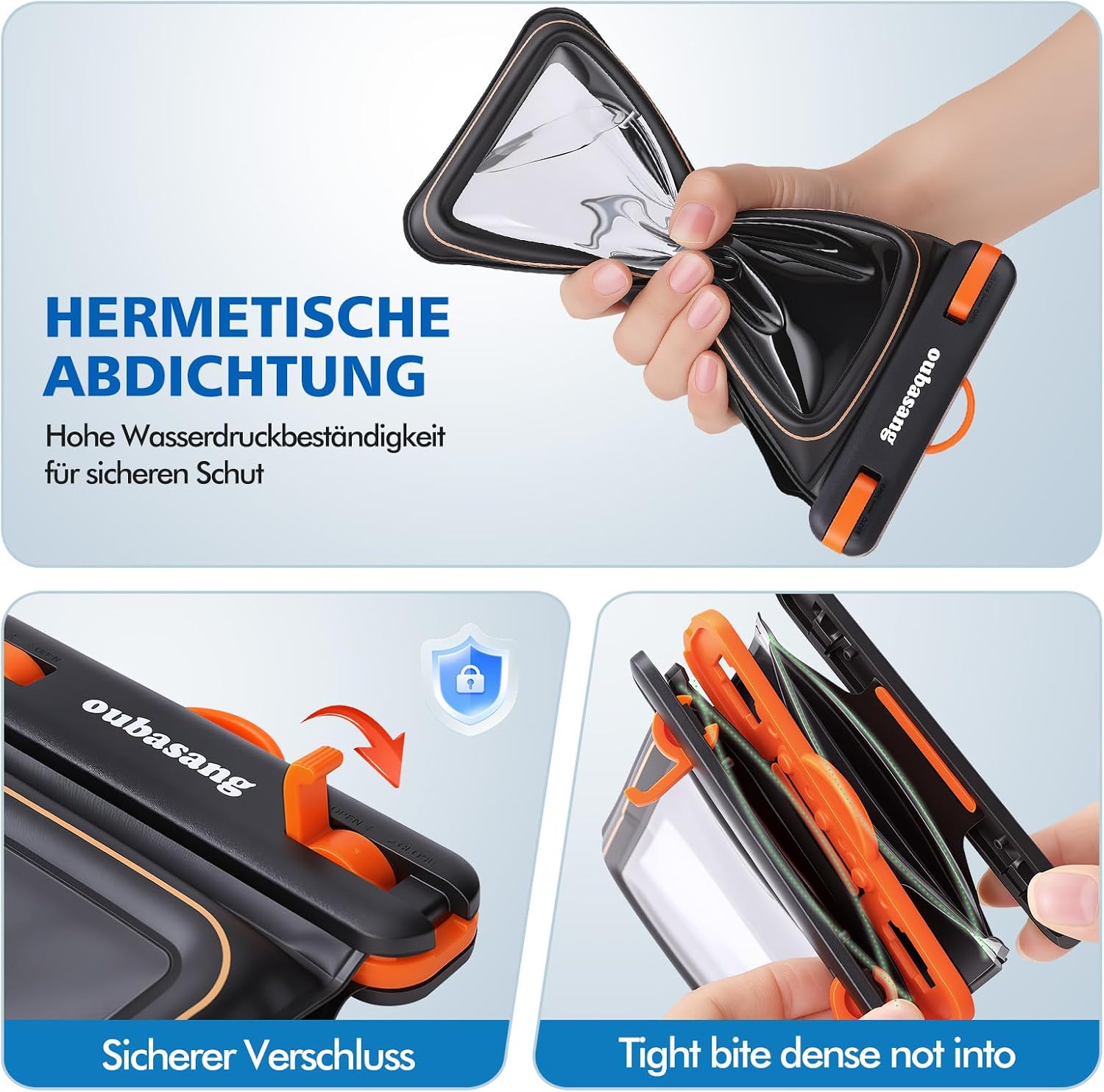 Wasserdichte Handyhuelle IPX8 bis 7,5 Zoll, doppelt wandig, hohe Auftriebskraft