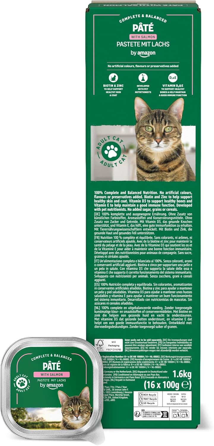 by Amazon Katzenfutter Nassfutter Pastete verschiedene Sorten 32er