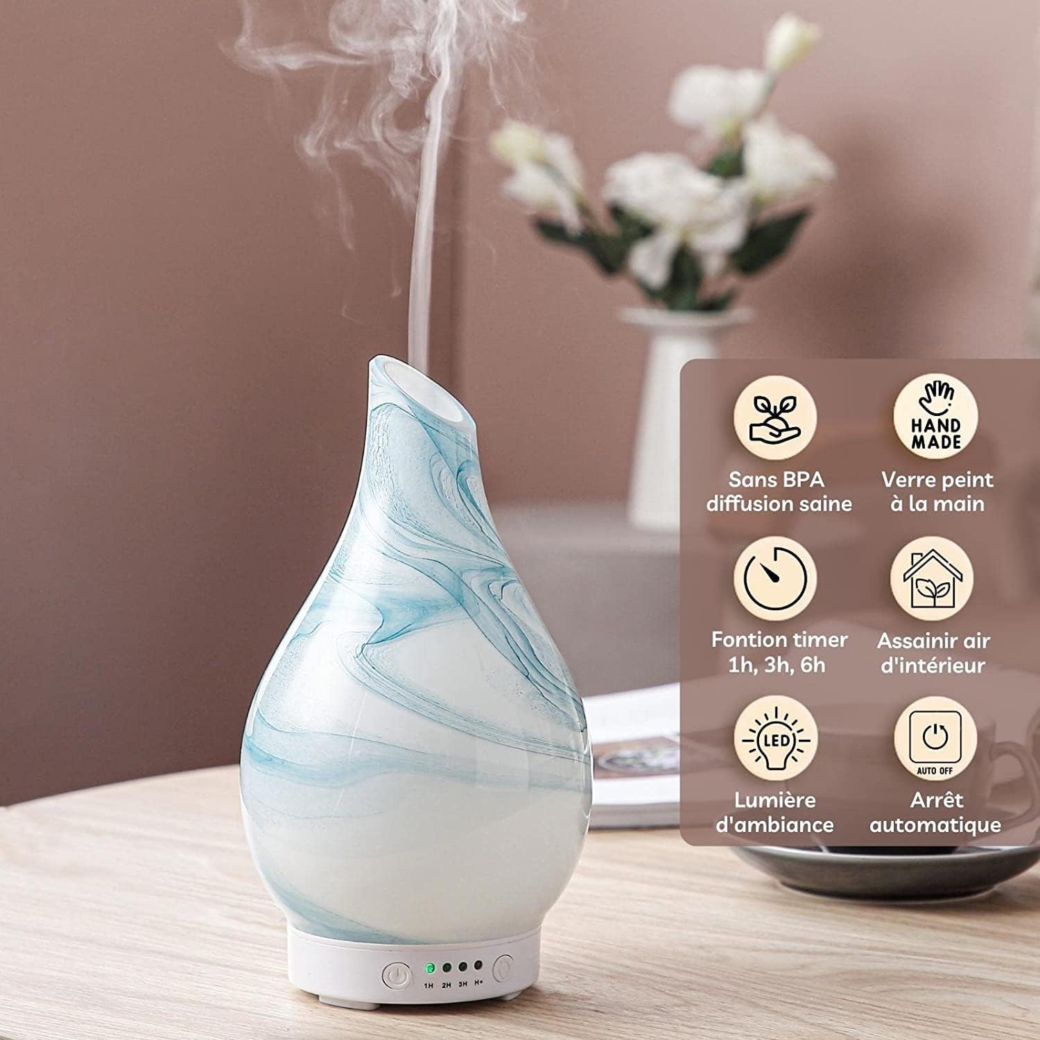 Zen Arôme Yangtse Ultraschall Duftdiffusor Aroma Diffuser mit LED