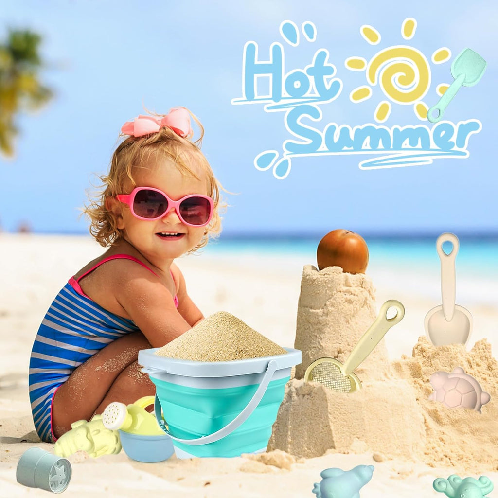 Sandspielzeug 11-teilig Kinder Strandset Eimer Schaufel Foermchen