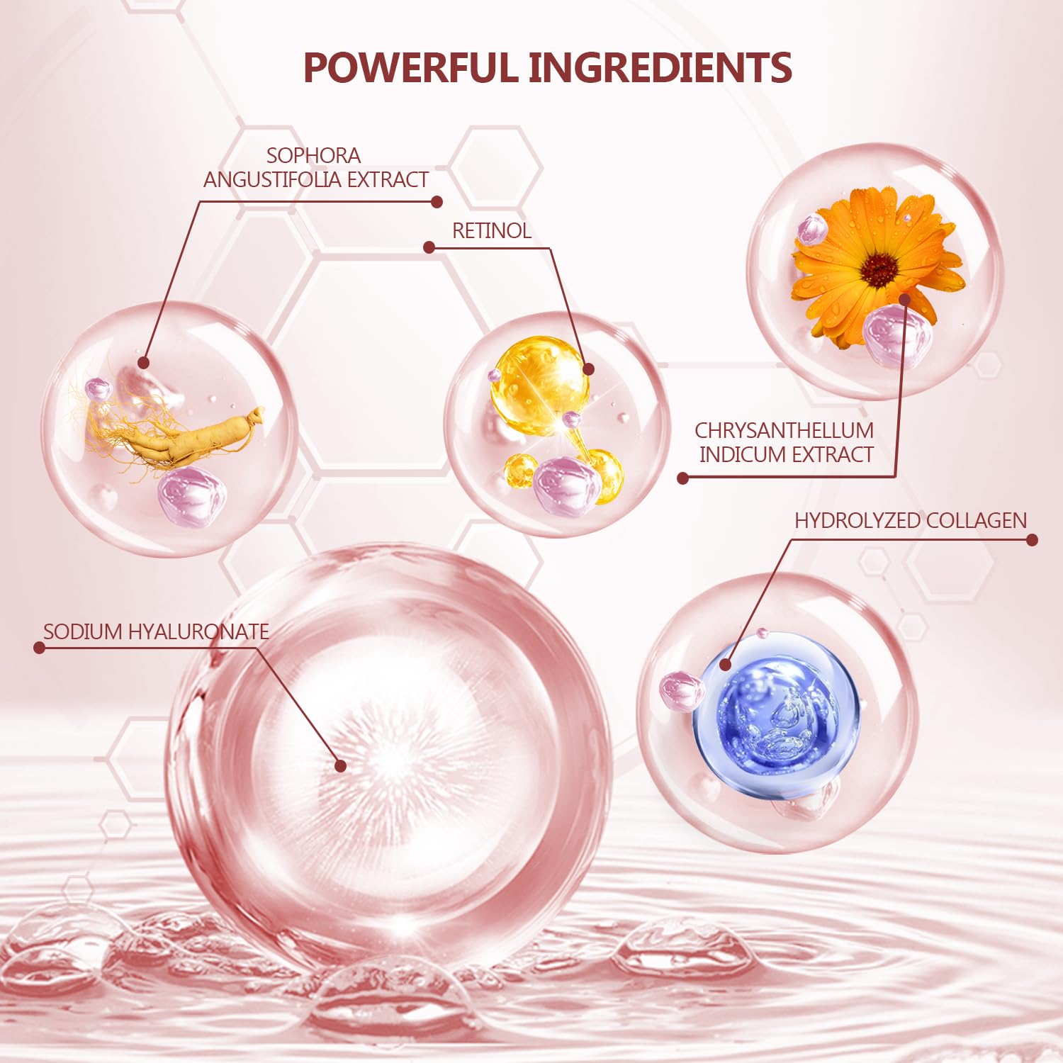 Kollagen Augenpads 60 Stueck Pink mit Hyaluron Feuchtigkeit Anti-Aging