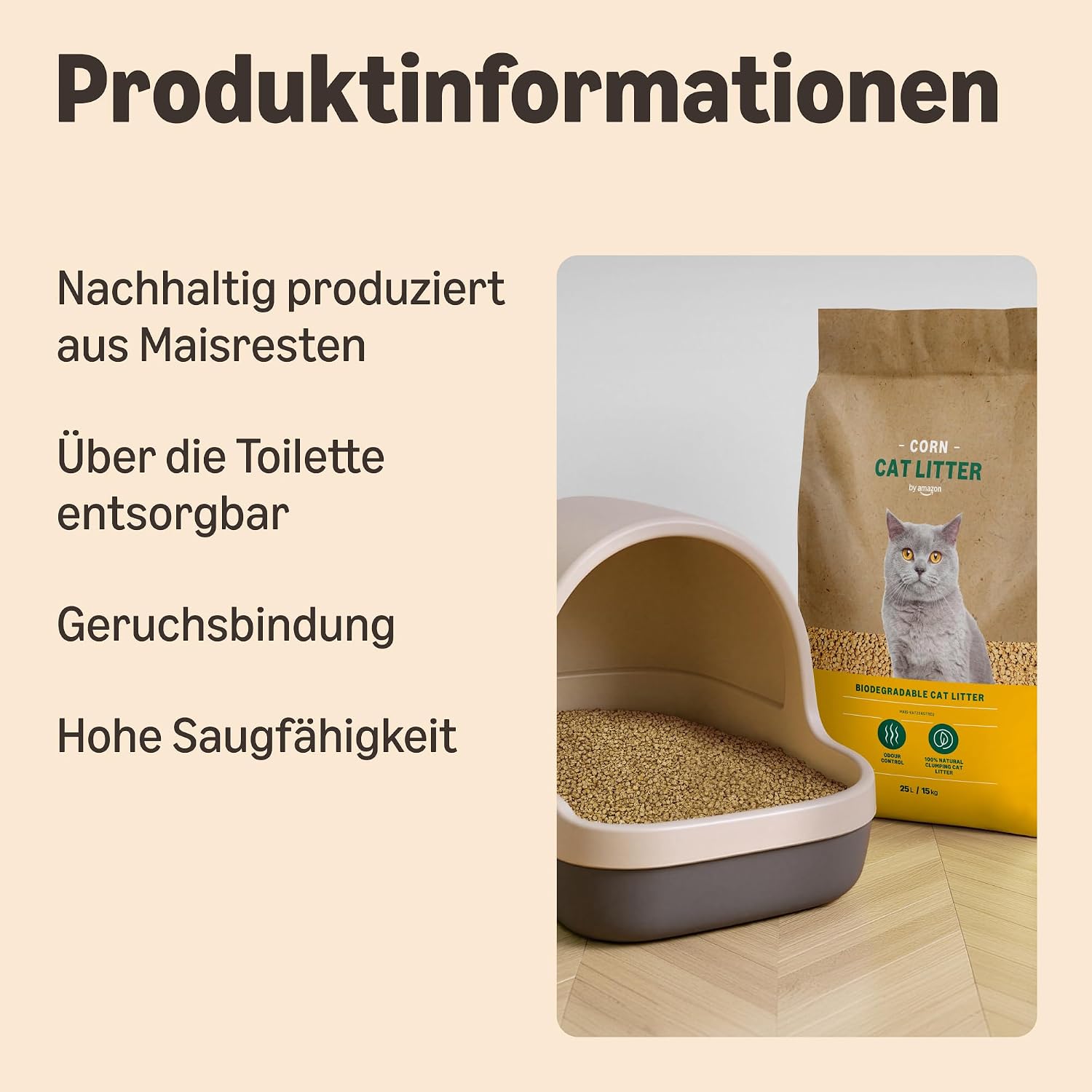 Bentonite Katzenstreu 10 L mit Babypuderduft verschiedene Sorten