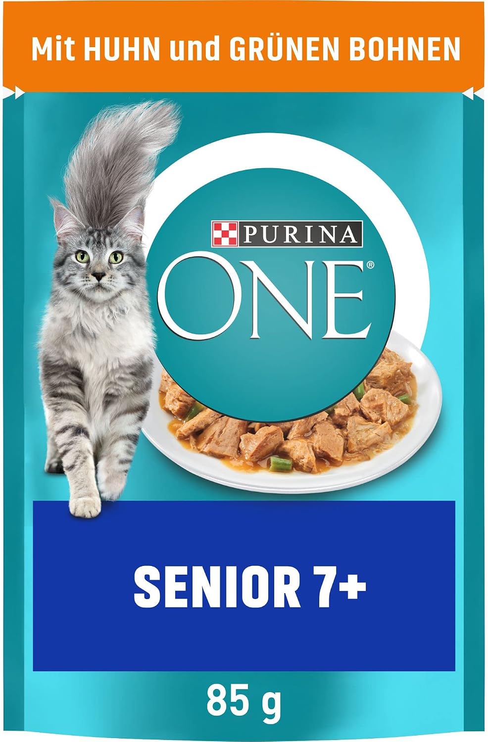 Purina ONE Senior 7+ Katzenfutter nass Huhn 26 x 85g Beutel, 85g