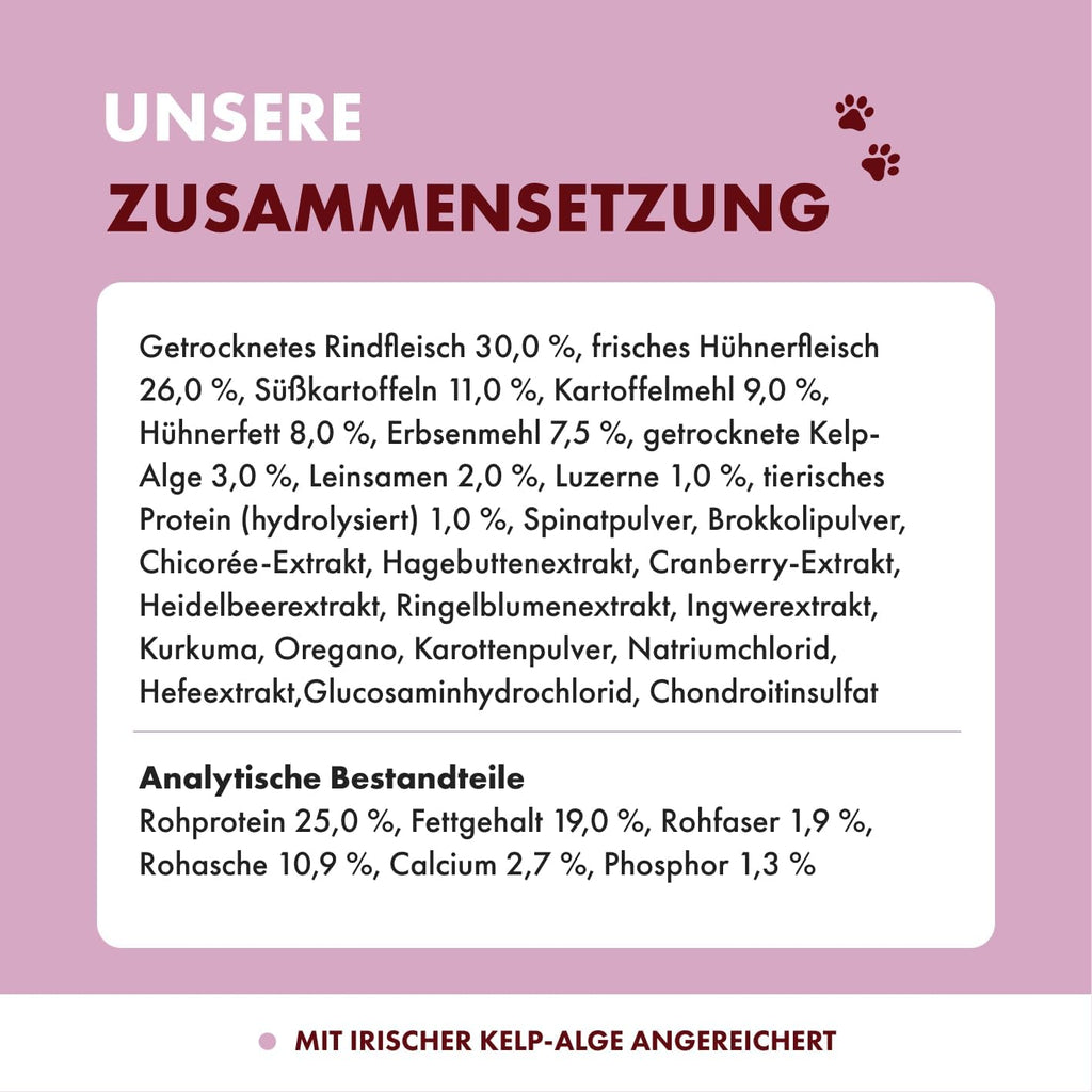 Irish Pure Trockenfutter Adult Weiderind & Freiland-Huhn