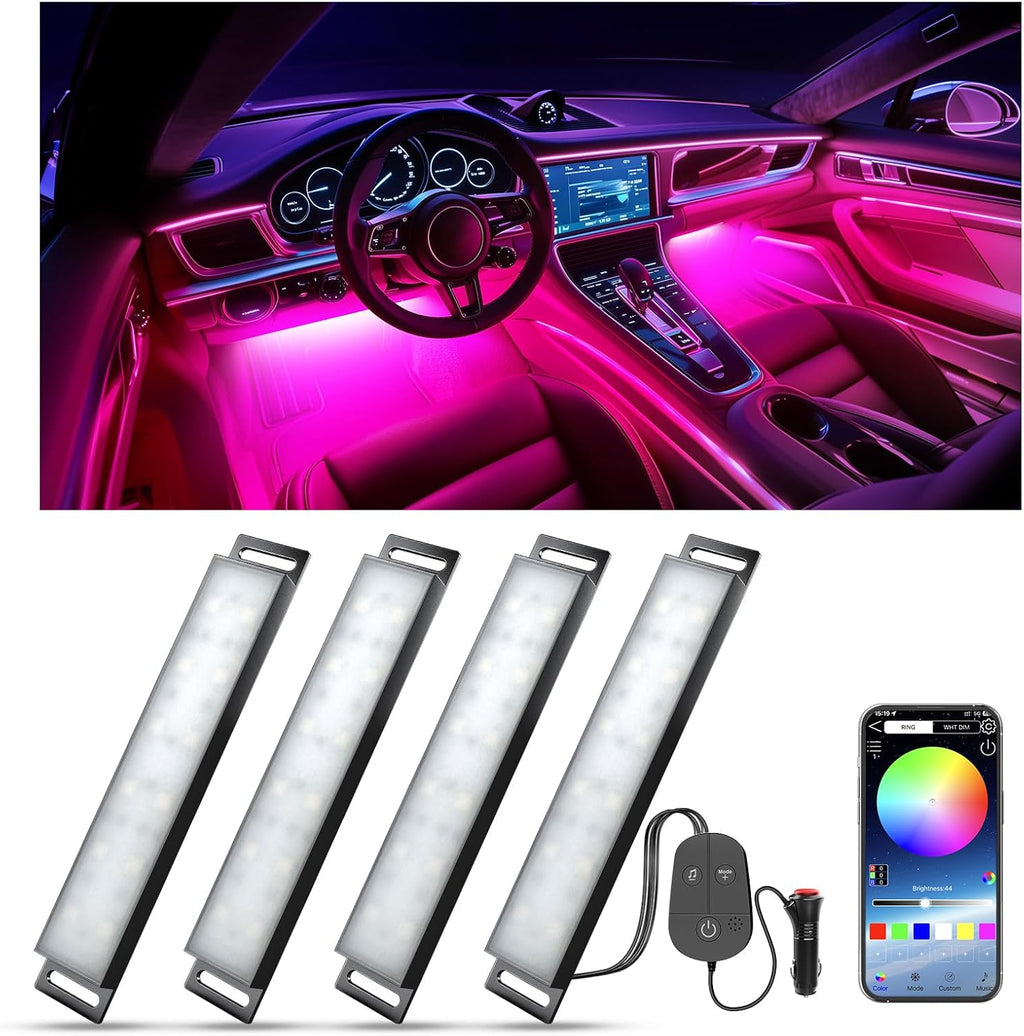 LED Ambientebeleuchtung Auto Innenraum mit App Steuerung 16 Mio Farben USB