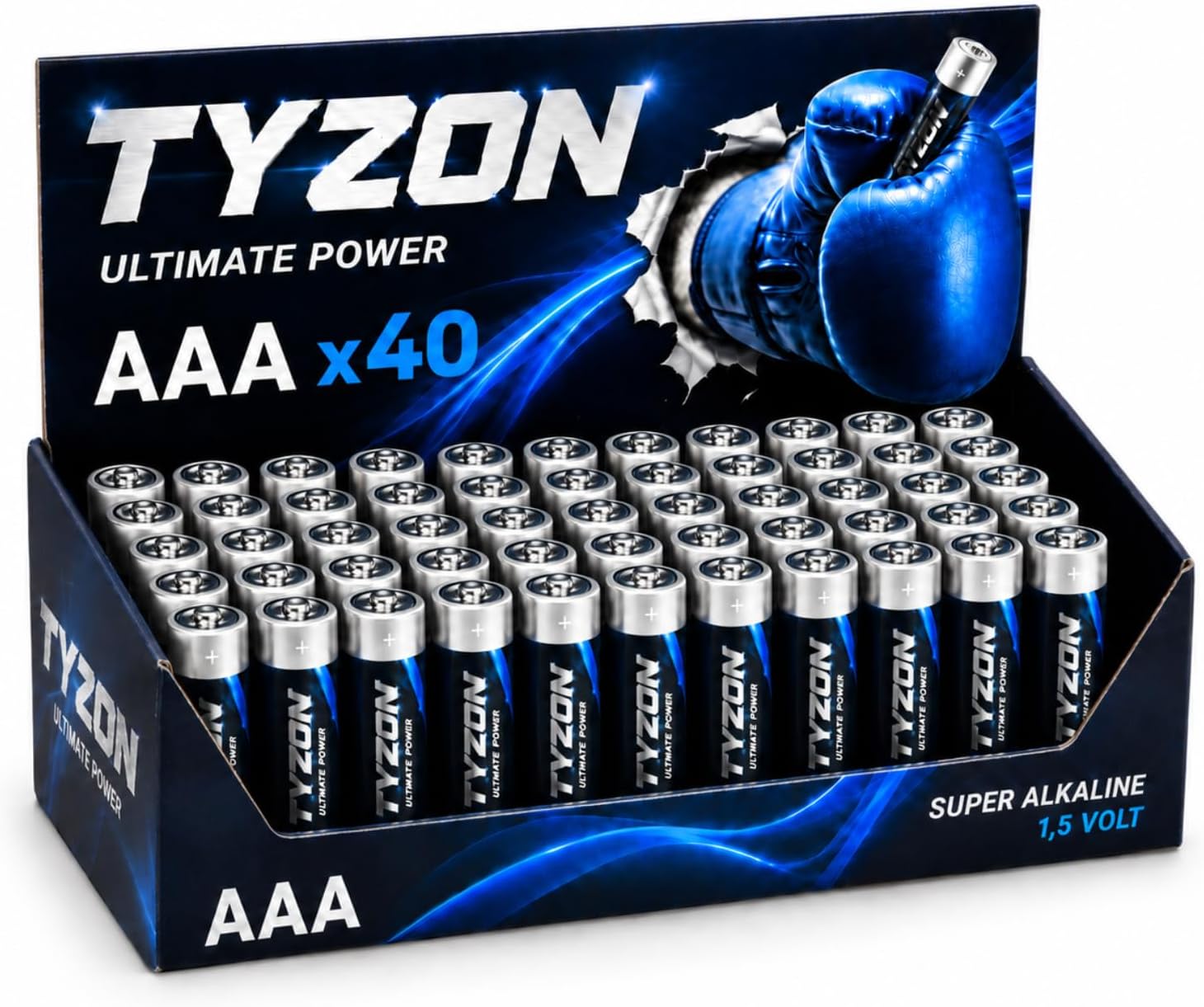 Tyzon AAA Batterien 40 Stueck Langzeitausfuehrung hochleistungsfaehig