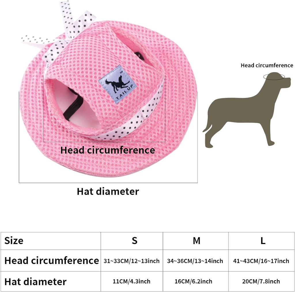 Hundesonnenhut verstellbar S-L mit Ohrloechern und Visier fuer kleine Hunde Katzen