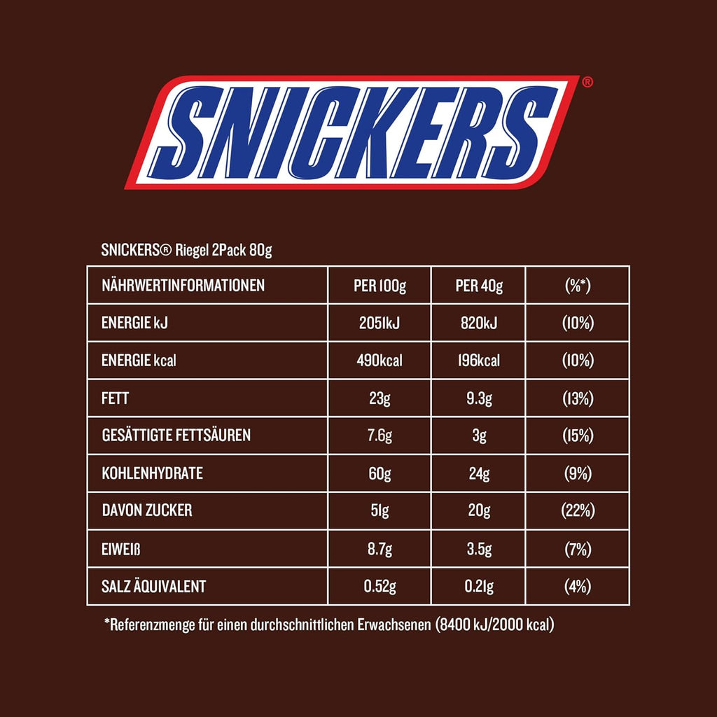 Snickers Schokoriegel Erdnuss Karamell 32er Pack verschiedene Sorten