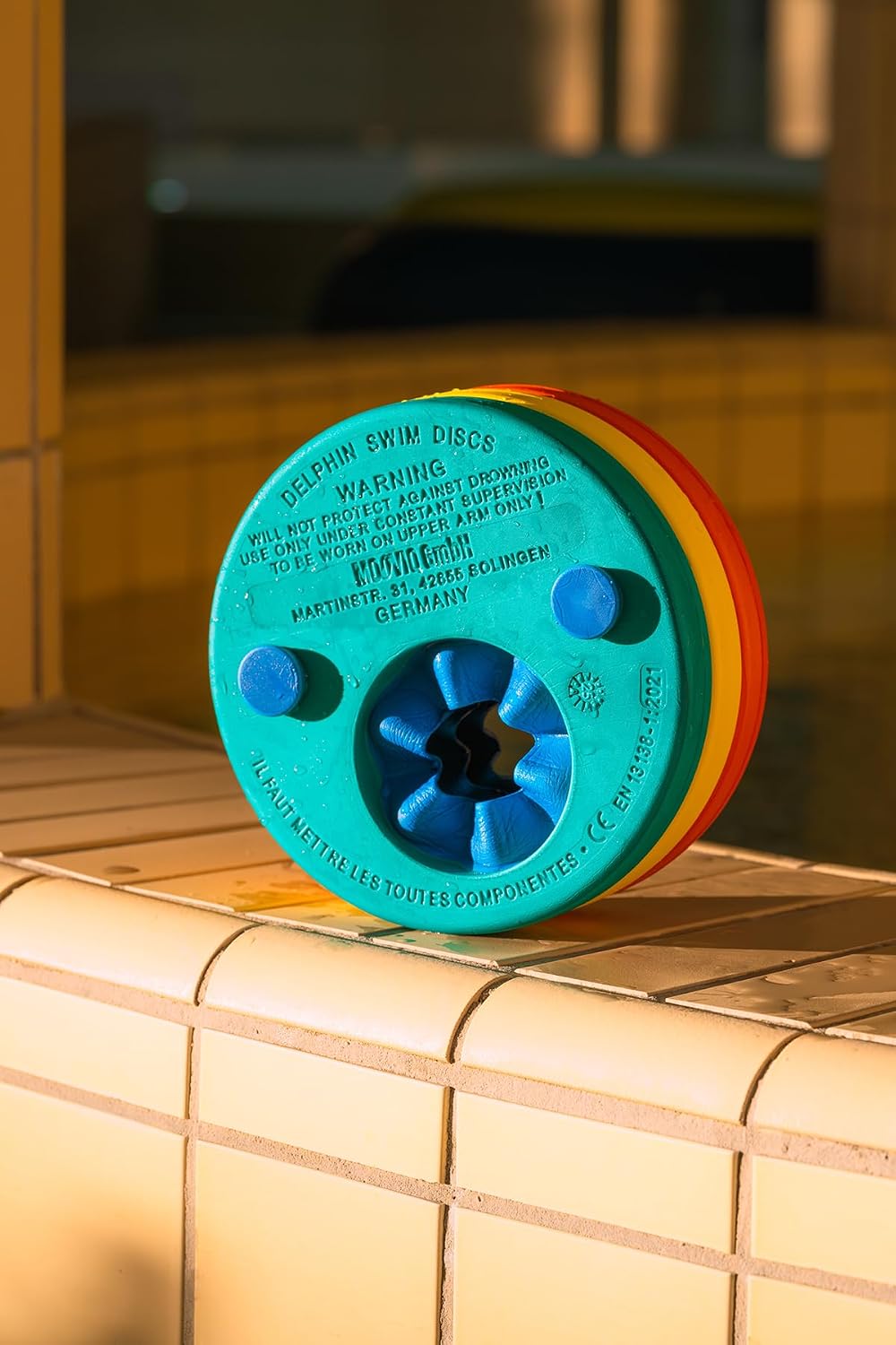 Delphin Schwimmscheiben rot gelb gruen bis 60 kg Schwimmhilfe 4291