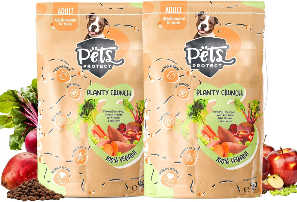 Planty Crunch Veganes Hundefutter getreide- & sojafrei fuer Allergiker