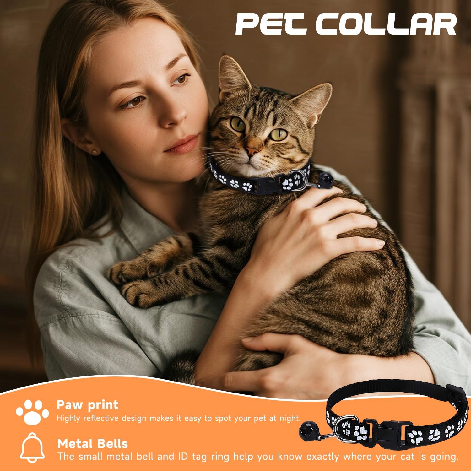 Katzengeschirr verstellbar 32cm-60cm atmungsaktiv mit Leine und Gloeckchen