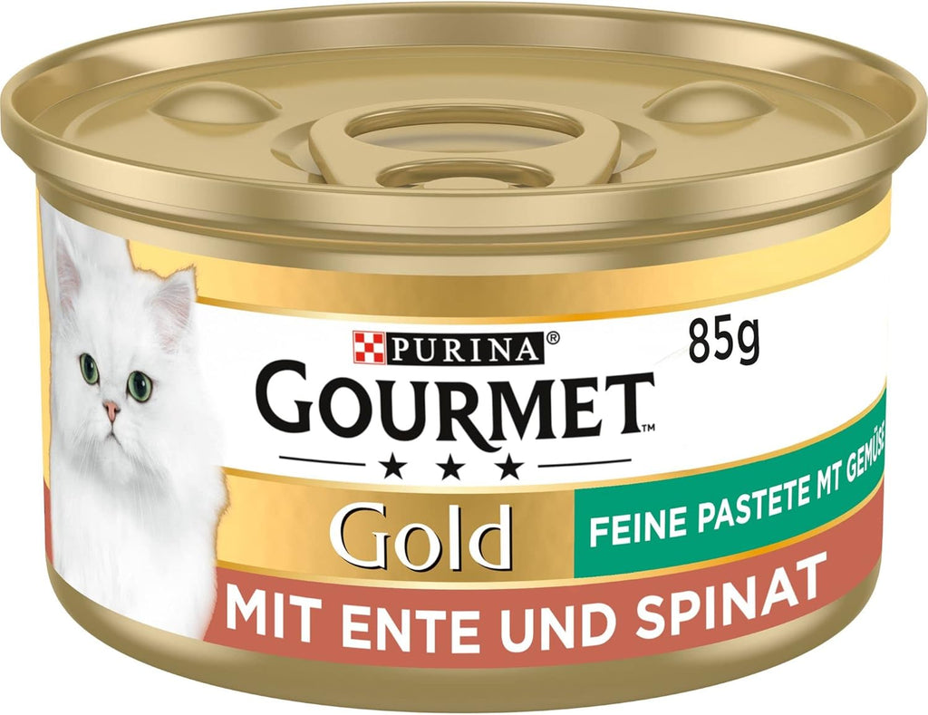 Gourmet Gold Feine Pastete Forelle & Tomaten Katzennassfutter 12× verschieden