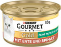 Gourmet Gold Feine Pastete Forelle & Tomaten Katzennassfutter 12× verschieden