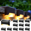 CNMTCCO Solarleuchten aussen 12er Set schwarz Warmweiss Garten Wegebeleuchtung