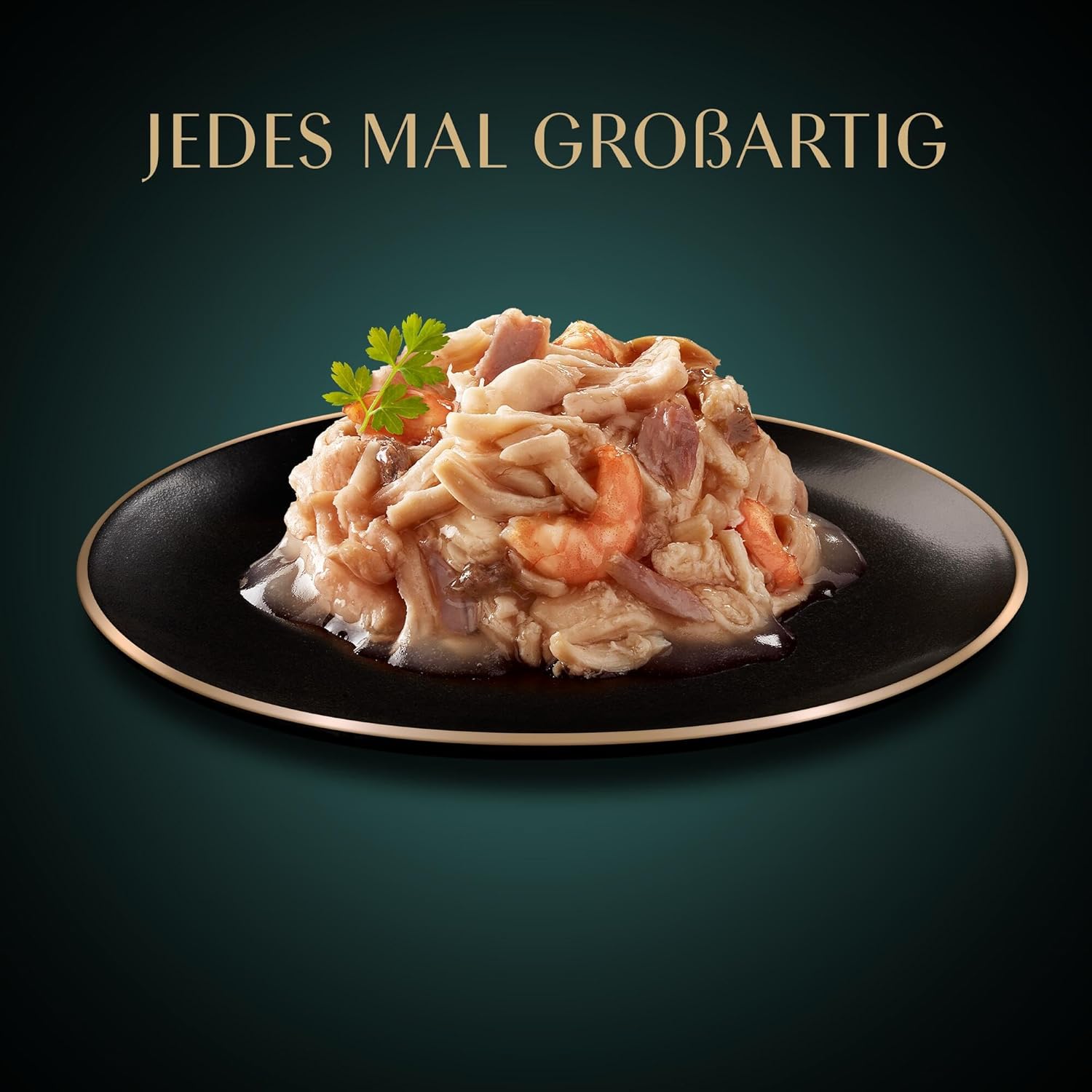 SHEBA Filets in Sauce Katzenfutter 16 x 60 g | Huhn Hochseefisch Garnelen