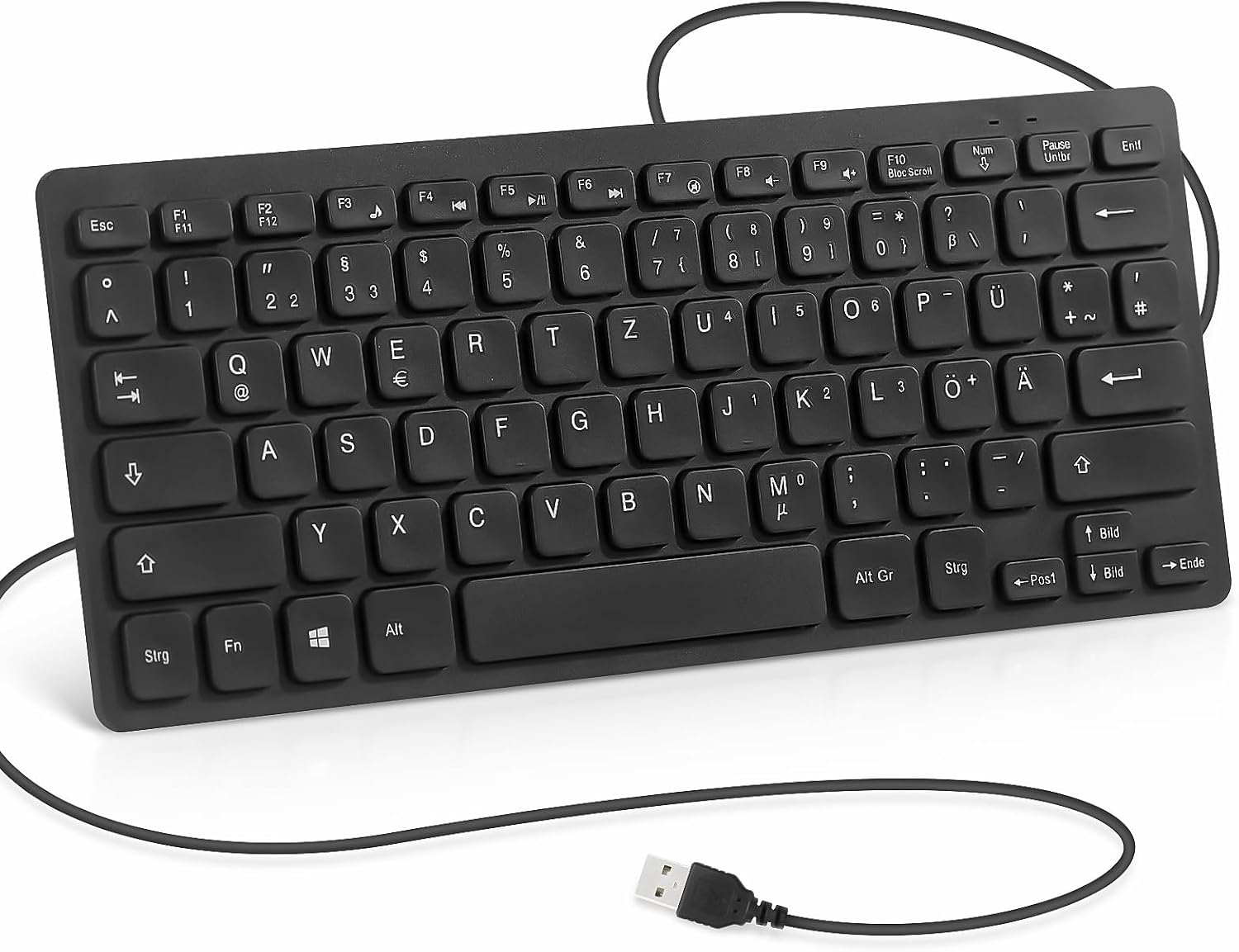 CUQI Mini Tastatur 78 Tasten kabelgebunden USB-A ergonomisch kompakt