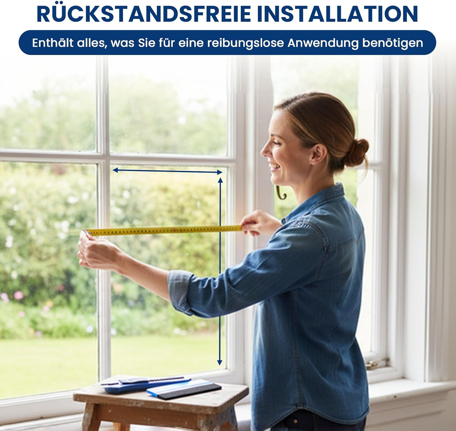 Fensterfolie Milchglas selbsthaftend Sichtschutz Anti-UV 90 x 200cm 200cm-400cm