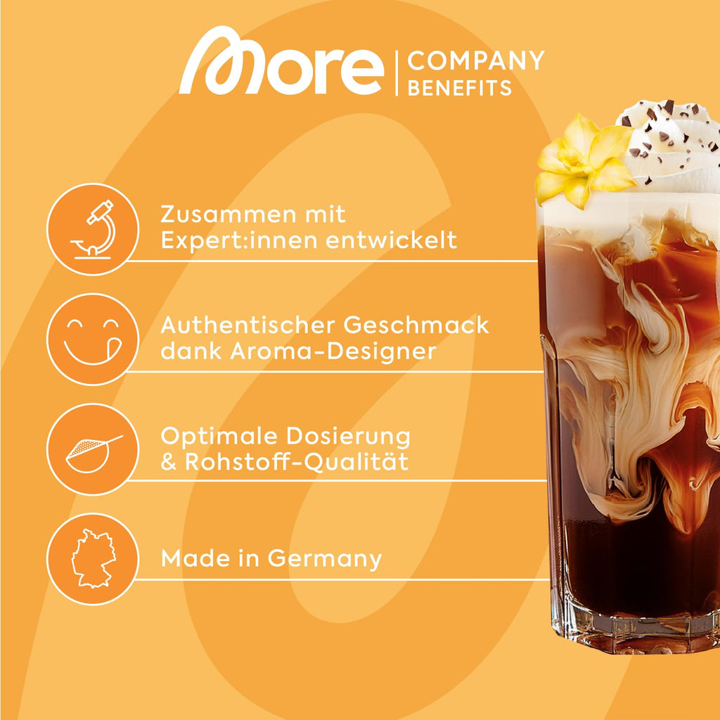 MORE Barista Zerup Haselnuss fuer Kaffee Tee Heissgetraenke vegan verschiedene