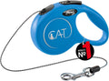 flexi CAT Seil 3 m schwarz Roll-Leine fuer Katzen bis, Mini-Taschenformat
