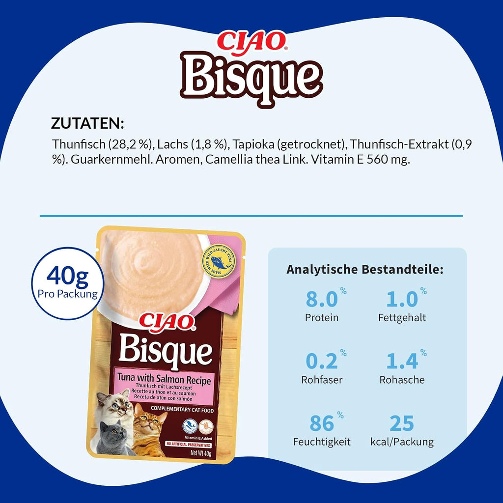 INABA Ciao Bisque Katzenfutter versch. Sorten Nassfutter 12er Pack
