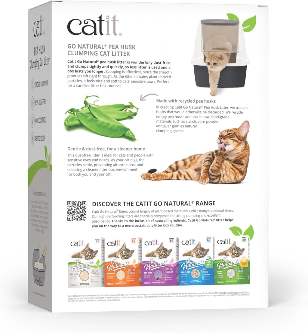 Catit Go Natural Katzenstreu 5,6kg Erbsenhülsen Klumpstreu parfümfrei