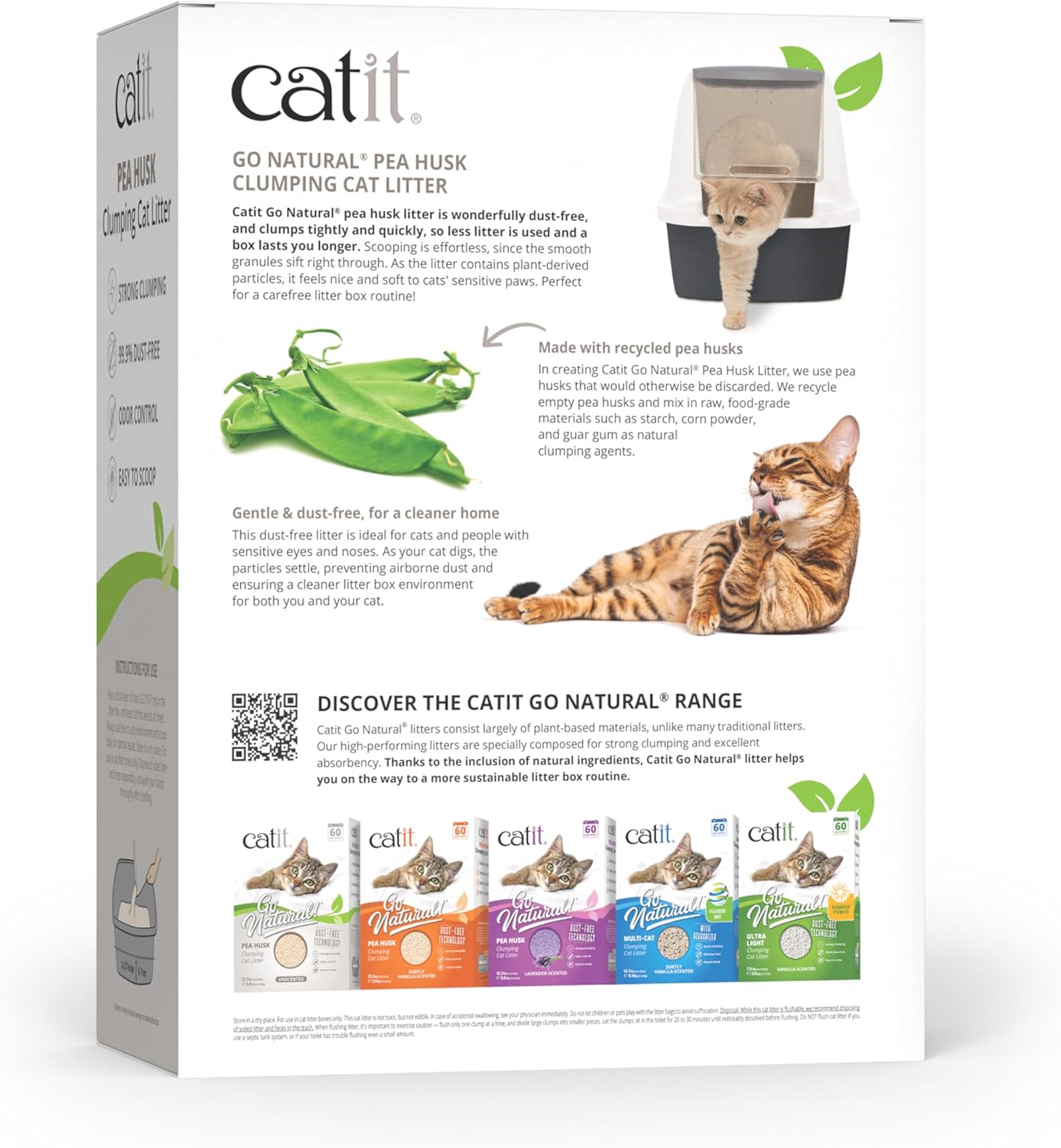 Catit Go Natural Katzenstreu 5,6kg Erbsenhülsen Klumpstreu parfümfrei