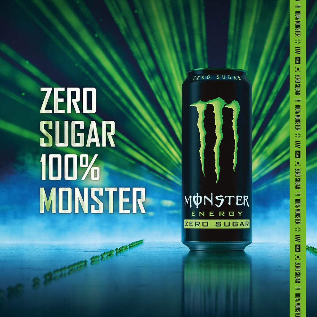 Monster Energy Green Zero Sugar 12 x 500 ml Energy Drink zuckerfrei