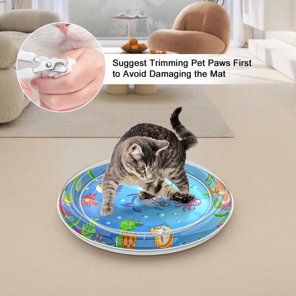 LED Katzen Wassermatte 1 mm Anti-Kratzer Leckage-Sensor Spielpad Kuehlung