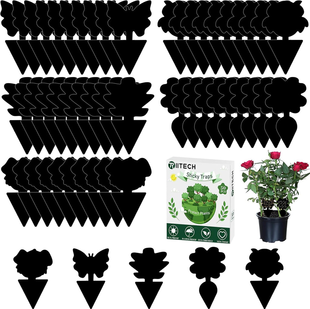100 x Gelbsticker Trauermueckenfalle klebrig fuer Zimmerpflanzen Schaedlingsbekaempf