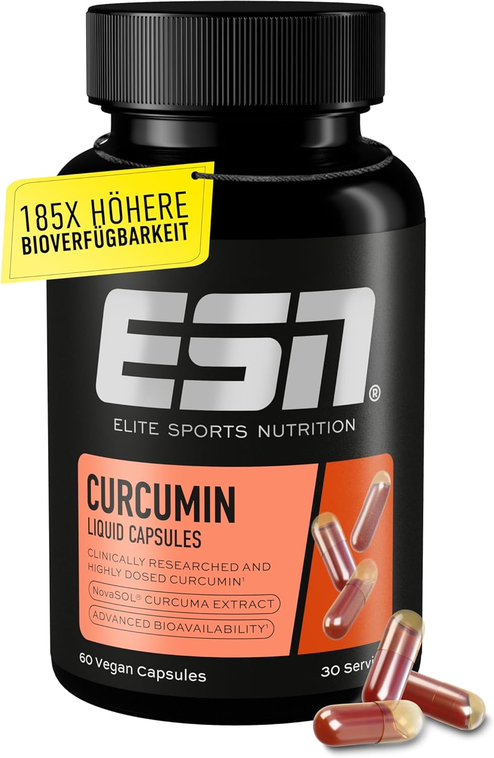 ESN Kurkuma Kapseln 60 Stk 1000 mg Curcumin NovaSOL vegan