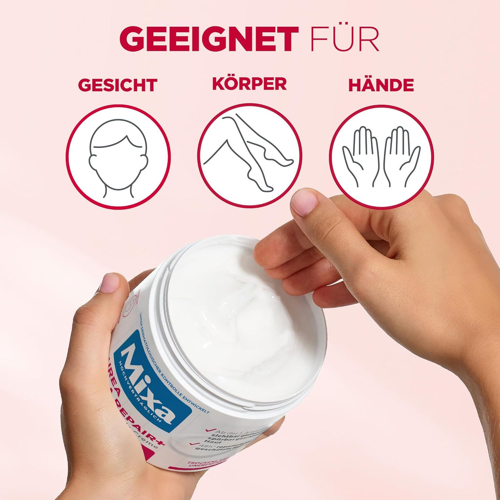 Mixa Urea Cica Repair Koerpercreme 400 ml fuer trockene rissige Haut
