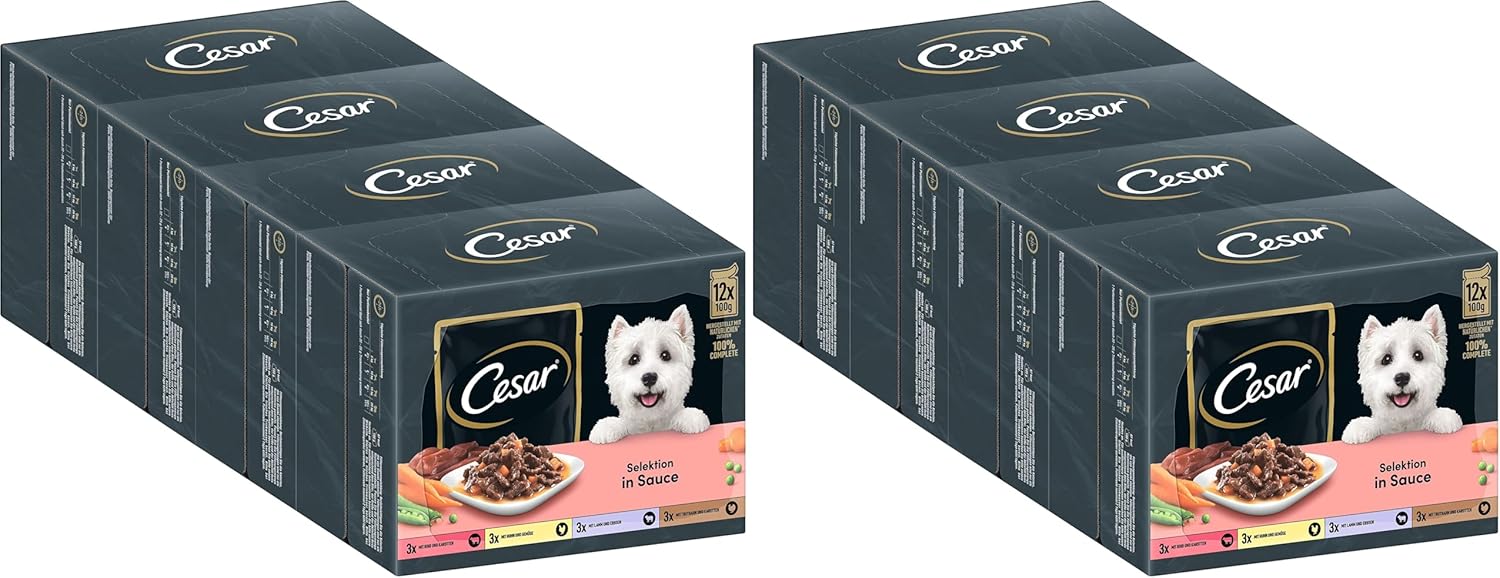 Cesar Hundenassfutter Selektion in Sauce 48x100g (4x12)