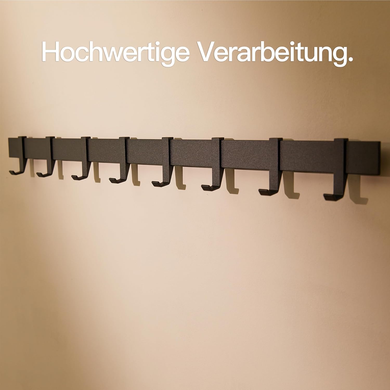 Designfabrik Garderobe Metall weiss 58cm-80cm bewegliche Haken Wand