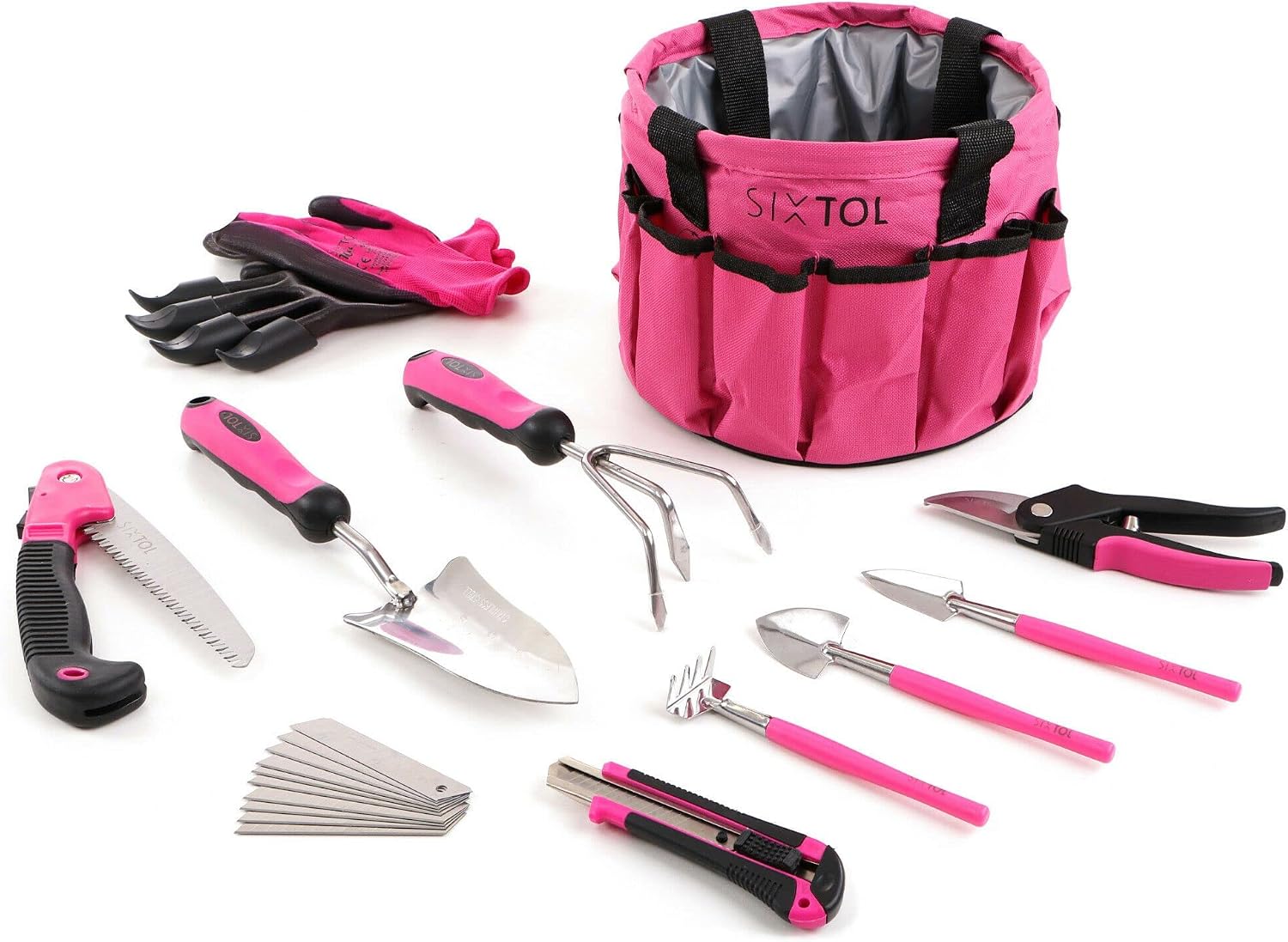 Gartengeraete Set 10-teilig Gartenwerkzeug Handwerkzeug Pink