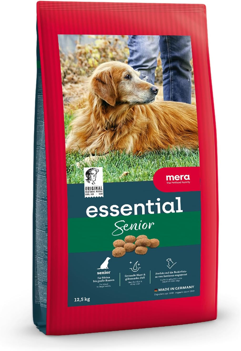 MERA Essential Senior 12,5 kg Trockenfutter fuer aeltere Hunde Omega-3 Omega-6