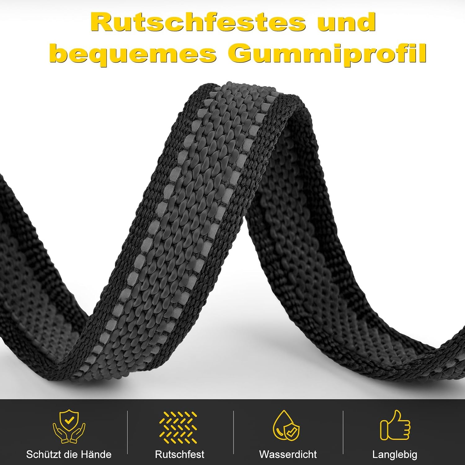 XXBEN Reflektierende Hundeleine gummiert Nylon mit Griff 15mm-20mm 1–3 m