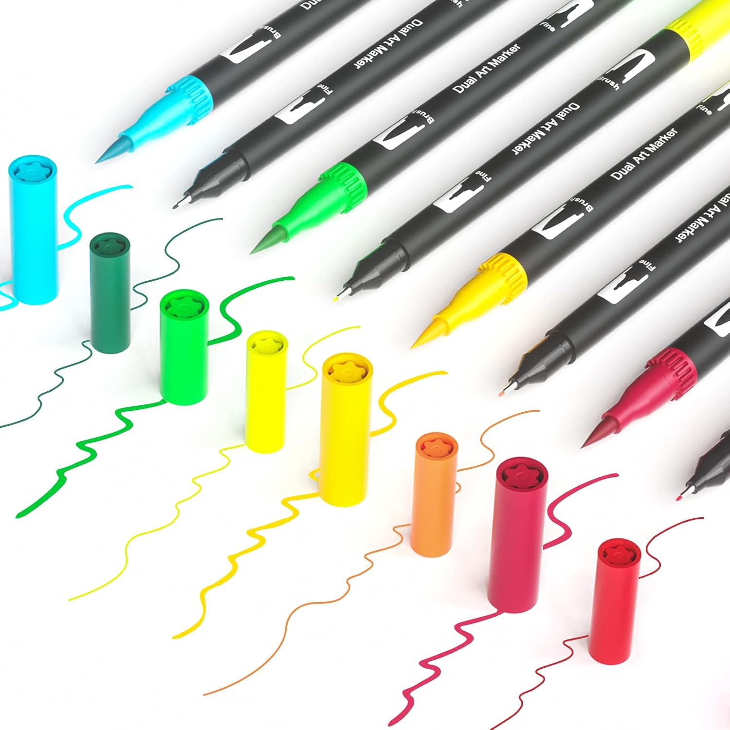 Aquarell Filzstifte 24 Farben Set fuer Handlettering Bullet Journal