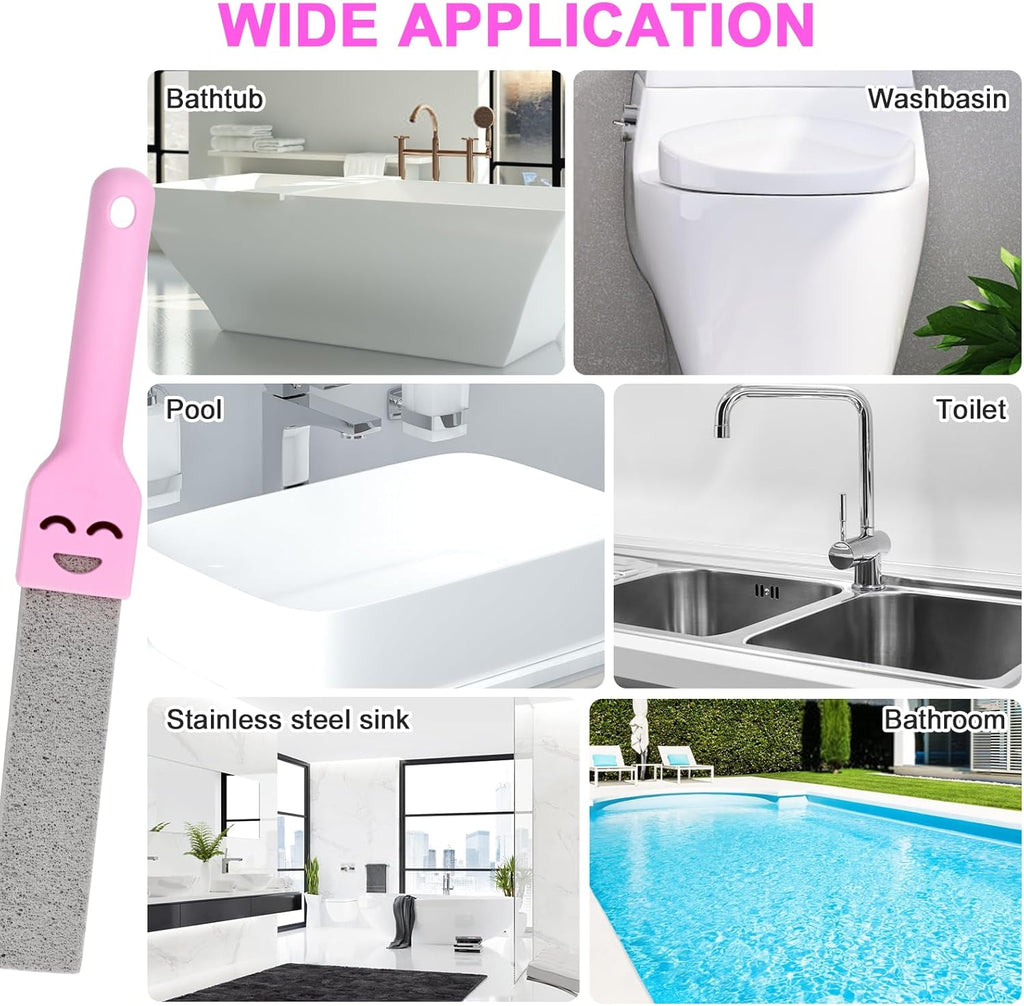 9er Set Bimsstein mit Griff WC und Bad Entferner Kalk Ablagerungen