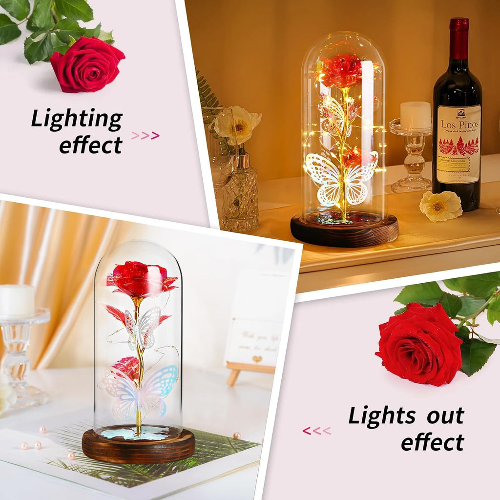Infinity Rose Ewige Rose Geschenk Valentinstag fuer Sie Frau Freundin