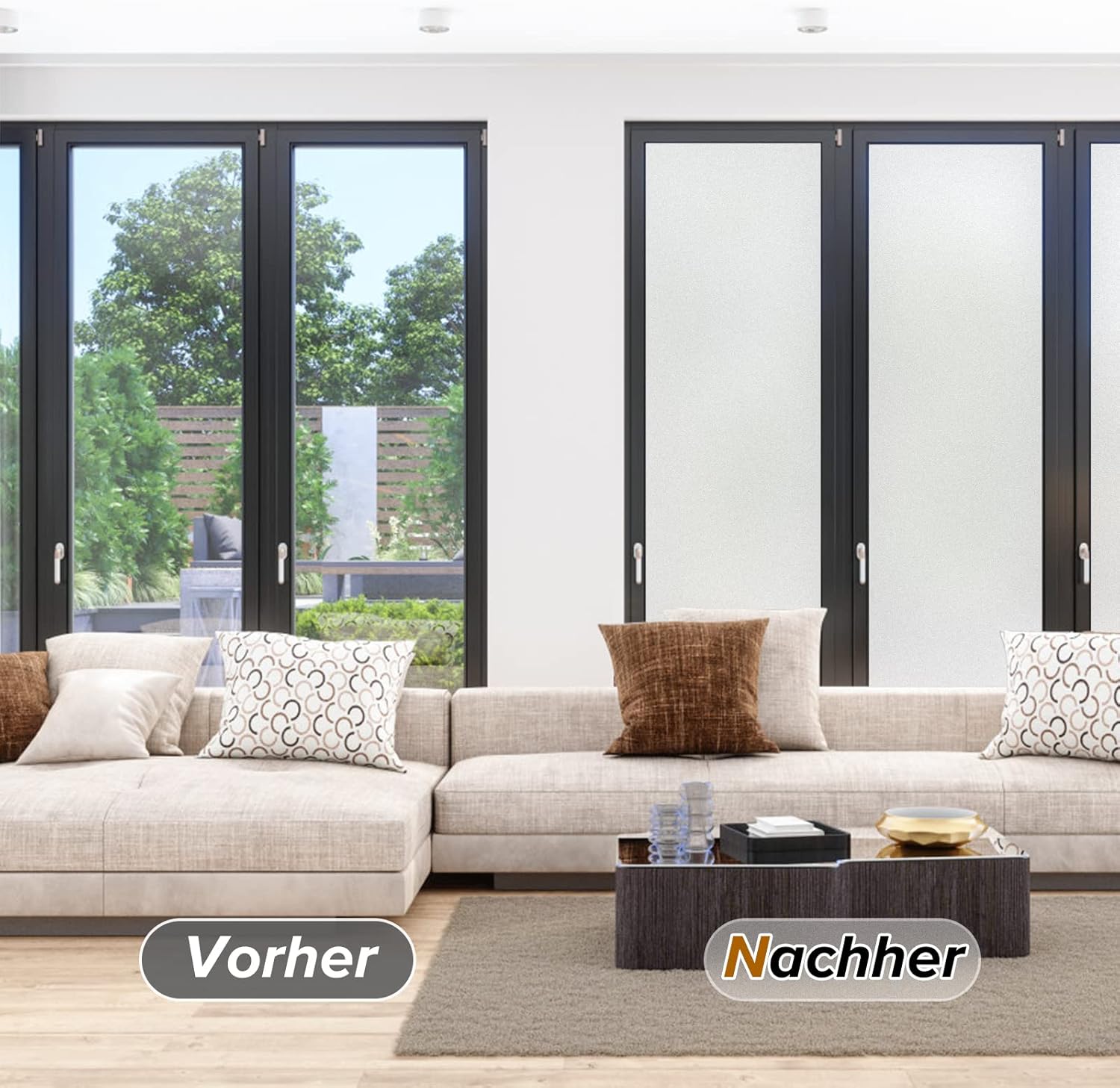 rabbitgoo Sonnenschutzfolie Silber 90x200 cm Fensterfolie Hitzeschutz 120cm-1000
