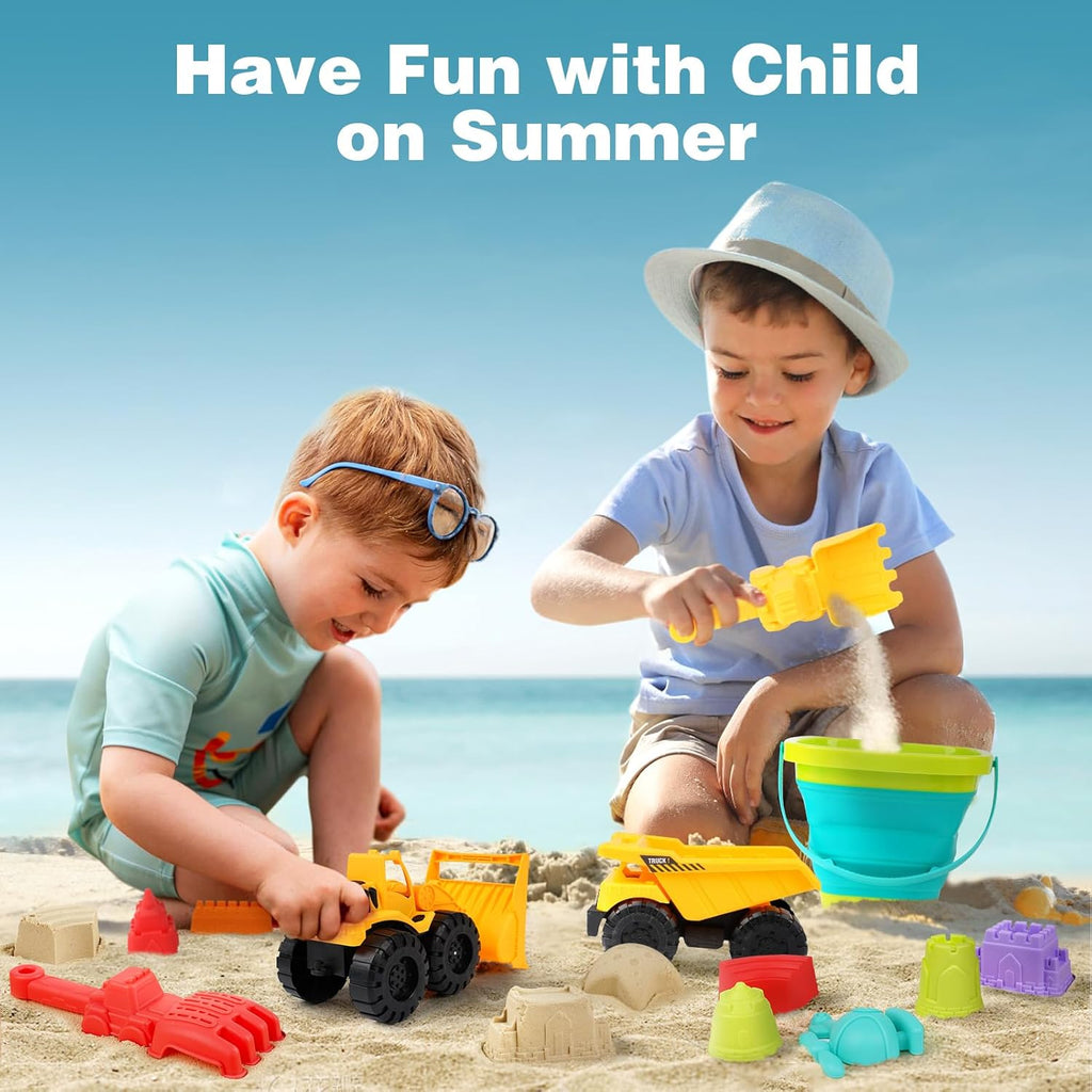 Sandspielzeug 26-teilig Kinder Strand Set mit Eimer Schaufel Foermchen